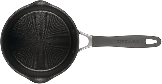 Circulon A1 Series with ScratchDefense Technology Nonstick Induction Straining Sauce Pan with Lid, 2 Quart, Graphite