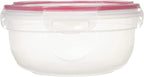 Sterilite Ultra-Seal 2.5 Qt Bowl, Airtight Food Storage Container, Plastic, Latching Lid, Microwave and Dishwasher Safe, Clear With Red Gasket, 1-Pack