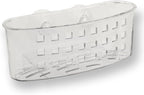 Handy Housewares Kitchen Sink Caddy Dish Soap Scrubber Sponge Holder Basket with Suction Cups - Clear (1 Pack)