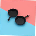 Zerodeko 40 Pcs Pan Pendant Mini House Adornment Dollhouse Cooking Pot Simulation Frying Pan Model Miniature Stovetop Cookware Kitchen Accessories Household Casserole Child Plastic Mini Pot