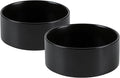Havniva Ceramic 5.1inch Set of 2 Dog and Cat Bowls, Food and Water Feeder for Small Breed Dogs, Kitty, Cats, 2pcs Dog & Cat Dishes(2 Bowls, Black)