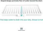 Happitasa Silicone Soap Dish Tray and Sponge Holder with Drain Chute | Bathroom and Kitchen Sink Organizer Caddy (Pistachio, 9"x3.5", 5.6 Ounces)