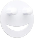 Yoshiky Stainless Steel Smiley Face Sponge Holder, Silver Sink Caddy Organizer Storage with Suction Cup for Kitchen, Kitchen Accessories Decor Scrubber-White