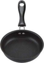 Small Frying Pan Skillet, Nonstick Mini Frying Pan with Handle Black Portable Cookware Pot for Gas Cooktops Household 4.72 inch
