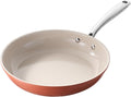 Redchef Frying Pan Ceramic Nonstick, Versatile Chef's Pan for Searing & Browning, Suitable for All Stoves, PFOA/PTFE Free Coating, Easy to Clean, Pumpkin Orange, 9.5 Inch
