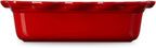 Le Creuset Stoneware Heritage Fluted Loaf Pan, 9", Cerise