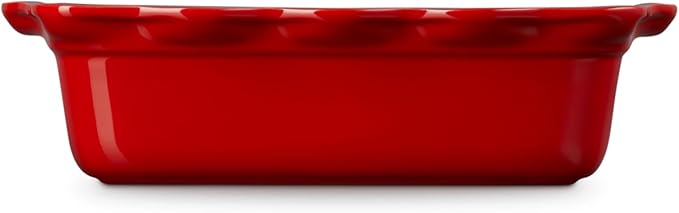 Le Creuset Stoneware Heritage Fluted Loaf Pan, 9", Cerise