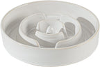 Havniva Ceramic 1.2 Cup Dog Bowl Slow Feeder for Medium and Small Dog, 7.3inch Pet Slow Dish, Stop Bloat, Preventing Choking(Single Bowl, Reactived Glaze -White)