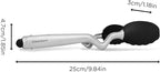 Dreamfarm Clongs Grippy Silicone & Stainless Steel Kitchen Cooking Tongs with Click-Lock Open & Close - 9" Black