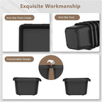 A-LUGEI【XX-Large Size】【5 Pcs】 Tool Box Organizer Tray Divider【Single Size】 Black Plastic Desk Drawer Organizer Garage Organization for Wrench Plier Hammer Bit Socket Extension Screwdriver Bolt Hex key