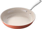 Redchef Nonstick Skillet Ceramic, Large Frying Pan for Gas & Induction, Stay Cool Handle, PTFE & PFOA Free, Durable Design for Home Chefs, Pumpkin Orange, 11 Inch