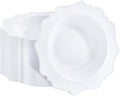 COLOSUS 60 Pack White Plastic Bowls, 12 oz Disposable Soup Bowls, Premium Plastic Dinner Bowls,Heavy-duty Dessert Salad Bowl for Party, Wedding, Dinner, and Catering