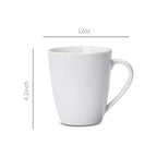 Amazon Basics Porcelain Heat Resistant Coffee Mugs, Microwave and Oven Safe, 12 oz, White, 12 Count