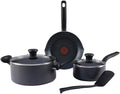 T-fal Initiatives Nonstick Cookware Set 6 Piece Oven Safe 350F Cookware, Pots and Pans, Oven, Broil, Dishwasher Safe Gray