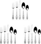 Towle Everyday Pueblo 20-Piece Stainless Steel Flatware Set, Service for 4 (Pack of 3)