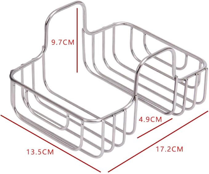 PANJIN-Stainless Steel Saddle Sponge Holder for Kitchen Sink Caddy