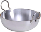 Satre Online and Marketing Aluminium Kadai Size No-12, Kadhai Frying Pan,Thickness 4 mm -Color-Silver