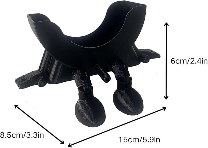 Cute Hanging Sponge Holder with Drainage, 3D Printed Sponge Holder, Funny Sponge Stand for Kitchen Sink, Keeps Your Sponge Dry & Smiling, No sponge ﻿ (Black)