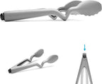 Dreamfarm Clongs Lite Nylon Kitchen Cooking Tongs with Click-Lock Open & Close - 10.5" Gray