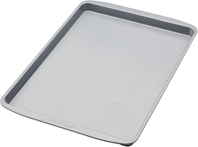 Farberware GoldenBake Nonstick Bakeware Cookie/Baking Sheet Pan Set, 2 Piece, Gray