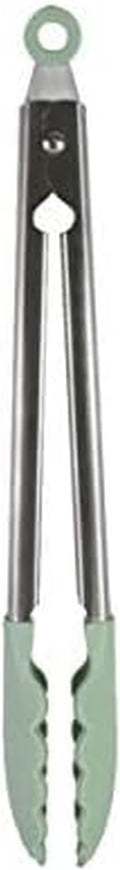 KitchenAid Gourmet Silicone-Tipped Stainless Steel Tongs, 12 Inch, Pistachio