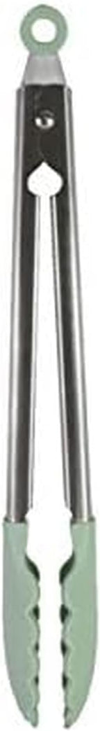 KitchenAid Gourmet Silicone-Tipped Stainless Steel Tongs, 12 Inch, Pistachio
