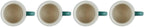 Le Creuset Stoneware Set of 4 Mugs, 14 oz. each, Artichaut