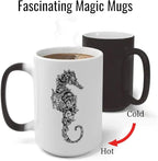 TANGLONG Color Changing Coffee Mugs 15oz Sublimation Mugs Magic Mug Heat Sensitive Coffee Mugs Tazas Magicas Para Sublimacion Set of 12