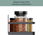 Magnetic Spice Rack Organizer Single Tier Refrigerator Spice Storage Shelf, kitchen organization, Easy to Install the Side of Refrigerator Can Hold spices,Jar of Olive Oil, Pepper, Small Things