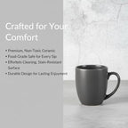GBhome 16oz Coffee Mugs Set of 6, Large Ceramic Coffee Mugs for Man, Woman, Dad, Mom, Modern Coffee Mugs Set with handle for Tea/Latte/Cappuccino/Milk/Cocoa. Dishwasher&Microwave Safe,Multi-Color