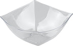 Restaurantware-Moderna 8 Ounce Fancy Plastic Bowls, 10 Square Disposable Salad Bowls - Durable, Heavy-duty, Clear Plastic Bowl, For Warm And Cold Foods