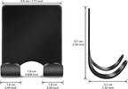 Diesisa Razor Holder for Shower + Adhesive Wall Hooks, Premium 304 Stainless Steel Shower Razor Holder with Heavy Duty Waterproof Sticky Hooks for Hanging Towels, Coat, hat (4+4 Pack) - Black