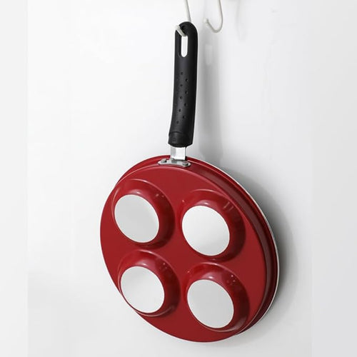 4-Cup Egg Frying Pan Skillet, Non Stick Egg Cooker Pan, Omelet Pan For Breakfast Pancake, Crepe Pan Gas Stove & Electronic