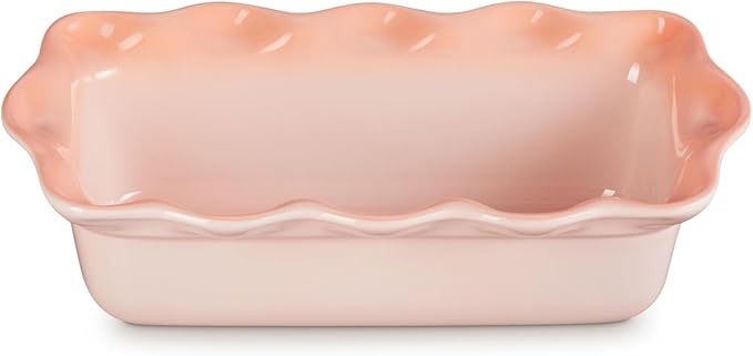 Le Creuset Stoneware Heritage Fluted Loaf Pan, 9", Peche