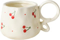 Ceramic Cute Mug For Women,Pretty Coffee Mug,9 oz,Nnique Espresso Mug.Hand-Painted Tea Cup for Women