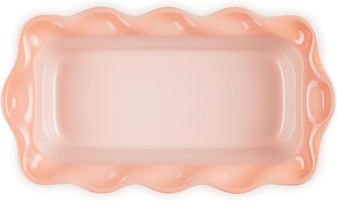 Le Creuset Stoneware Heritage Fluted Loaf Pan, 9", Peche