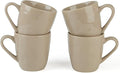 famiware Mars 4 Pieces Coffee Mug, 14 oz Tea Mug, Catering Mugs with Handle for Coffee, Tea, Cocoa, Milk, Cinnamon Brown