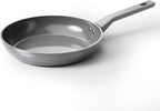 Sanho 10 Inch Frying Pan Nonstick, PFOS/PFOA/PTFE-Free Healthy Ceramic Coating, Induction Compatible Cookware for All Stovetops, Dishwasher Safe, Gray