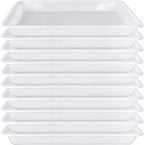 10 Pack Plastic Art Trays,Activity Crafts Tray,Organizer Tray,Serving Tray for Home,School,Kids,DIY Projects,Painting,Beads (White)