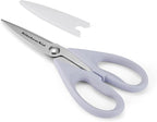KitchenAid All Purpose Kitchen Shears with Protective Sheath Durable Stainless Steel Scissors,Dishwasher Safe,Soft Grip Comfort Handle,8.72 Inch,Lavendar Cream,(Pack of 2)