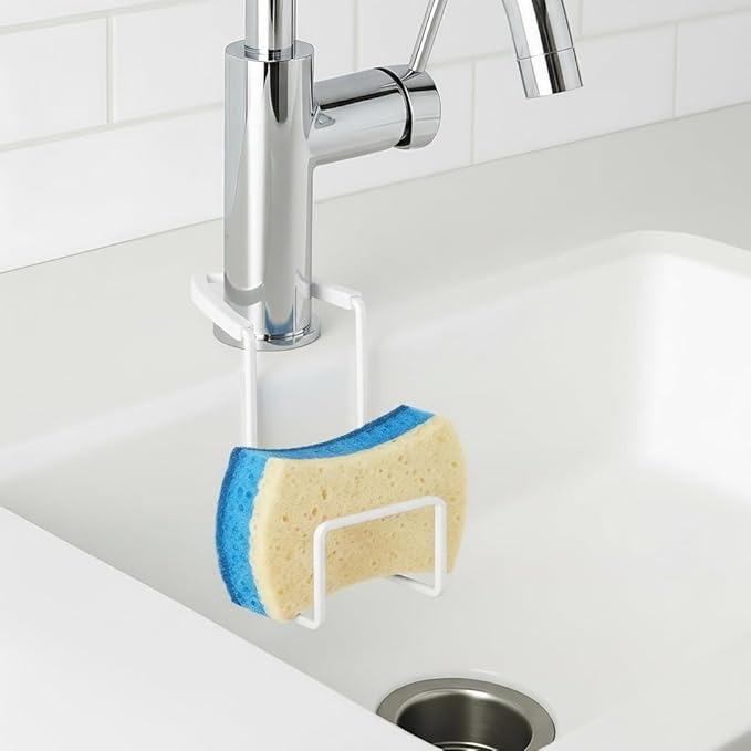 Kitchen Sink Accessory Sponge Holder (WHITE, LARGE)