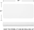 MicoYang Silicone Dish Drying Mat for Multiple Usage,Easy clean,Eco-friendly,Heat-resistant Silicone Mat for Kitchen Counter or Sink,Refrigerator or Drawer Liner White 5XL 36inches x 18inches