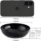 bUCLA 50Pack Black Plastic Bowls - 10oz Disposable Black Plastic Salsa/Serving Bowls - Ideal for Party & Graduation