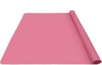 LONGFITE Silicone Baking Mat for Dough Rolling Pastry Fondant Mat Large Nonstick and Nonskid Heat Resistent, Countertop Protector, Dining Table Mat and Placemat (Large, Pink)