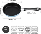 Nonstick Frying Pan 4.9 Inch (12.5cm) Round Egg Pan One Egg Fry Pan Egg Pancake Maker Omelet Mini Dishwasher Safe Cookware Small Egg Skillet, PFOA Free, Portable Pan for Stove Gas Induction Hob