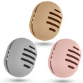 Fauxomor Makeup Sponge Holder,3PCS Double-sided Breathable Silicone Beauty Make Up Blender Case for Travel,Shatterproof Makeup Sponge Travel Case for All Sponges Reuse Easy Carry,Khaki+Pink+Grey