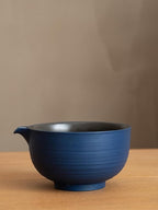 6-pcs Japanese Matcha Whisk Set, Handmade Ceramic Matcha Set with Bowl(Chawan),Bamboo Whisk(Chasen) and Holder, Scoop, Sifter & Tea Towel,Matcha Kit for Ceremony (Cobalt Blue)
