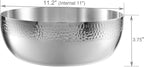 Brightalk 150oz Stainless Steel Hammered Salad Bowl, Large Fruit Popcorn Serving Bowl