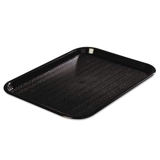 Carlisle FoodService Products CT121603 Café Standard Cafeteria / Fast Food Tray, 12" x 16", Black