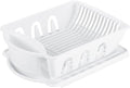 Sterilite 06218006 Sink Dish Rack Drainer, White